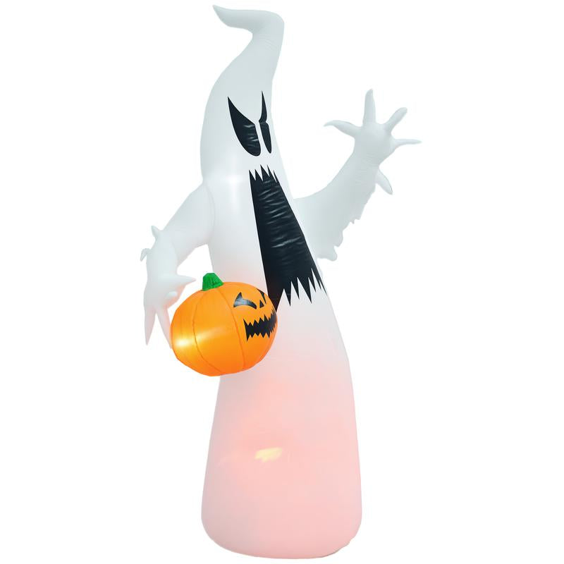 Halloween Inflatables Outdoor Decorations Grim Ghost Biker, Blow up LED Yard Decor for Garden, Lawn, Party, Holiday, Waterproof