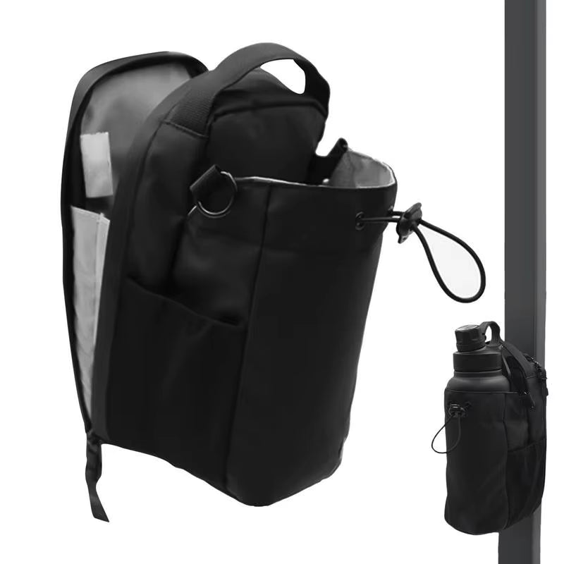 Magnetic Water Bottle Holder Large Capacity Gym Bag with Cell Phone Pocket Strong Magnets to Fix Water Bottles Gym Storage Bag