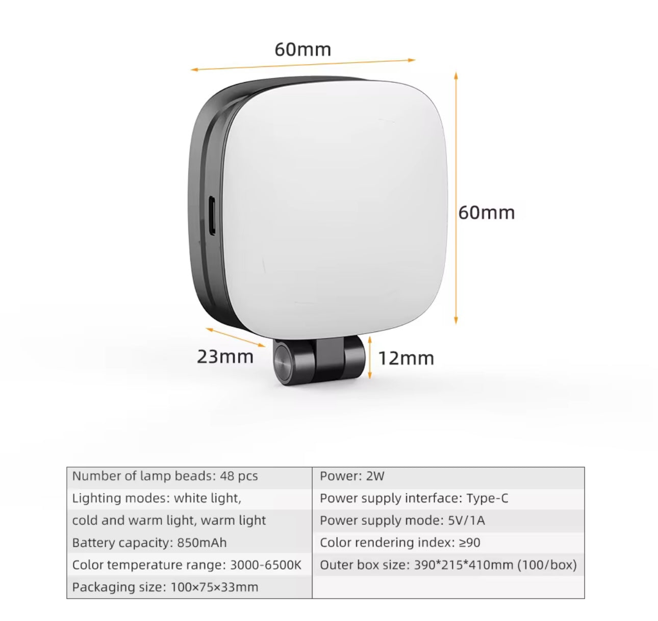 Illuminate Your Beauty with the F-662 Magnetic Suction LED Selfie Mirror - Perfect for Stunning Photos and Videos!