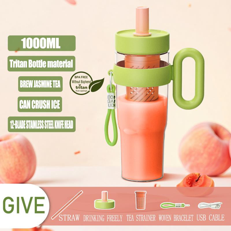 Upgrade Your Lifestyle with the Portable 33Oz Juicer Blender Cup - BPA Free, USB Rechargeable, Perfect for Smoothies and Shakes, Easy to Clean, Ideal for Home, School, Travel, and Fitness!