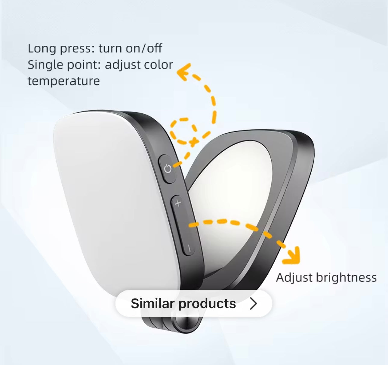 Illuminate Your Beauty with the F-662 Magnetic Suction LED Selfie Mirror - Perfect for Stunning Photos and Videos!