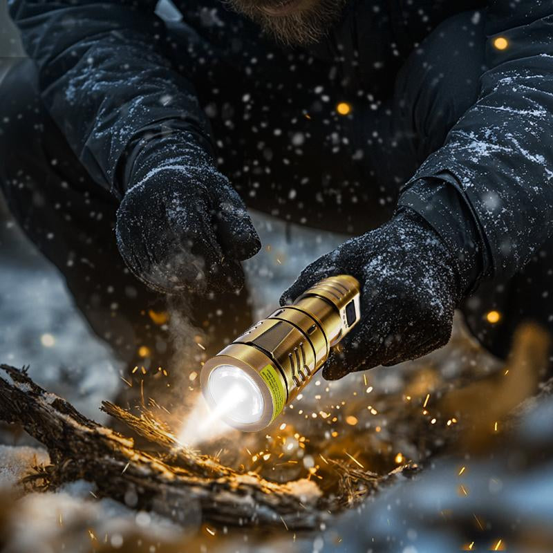 SKYFIRE 1097 Rechargeable LED Tactical Flashlight – Ultra-Bright, Zoom Focus, 4 Light Modes, Waterproof Design for Camping, Emergency, and Outdoor Use